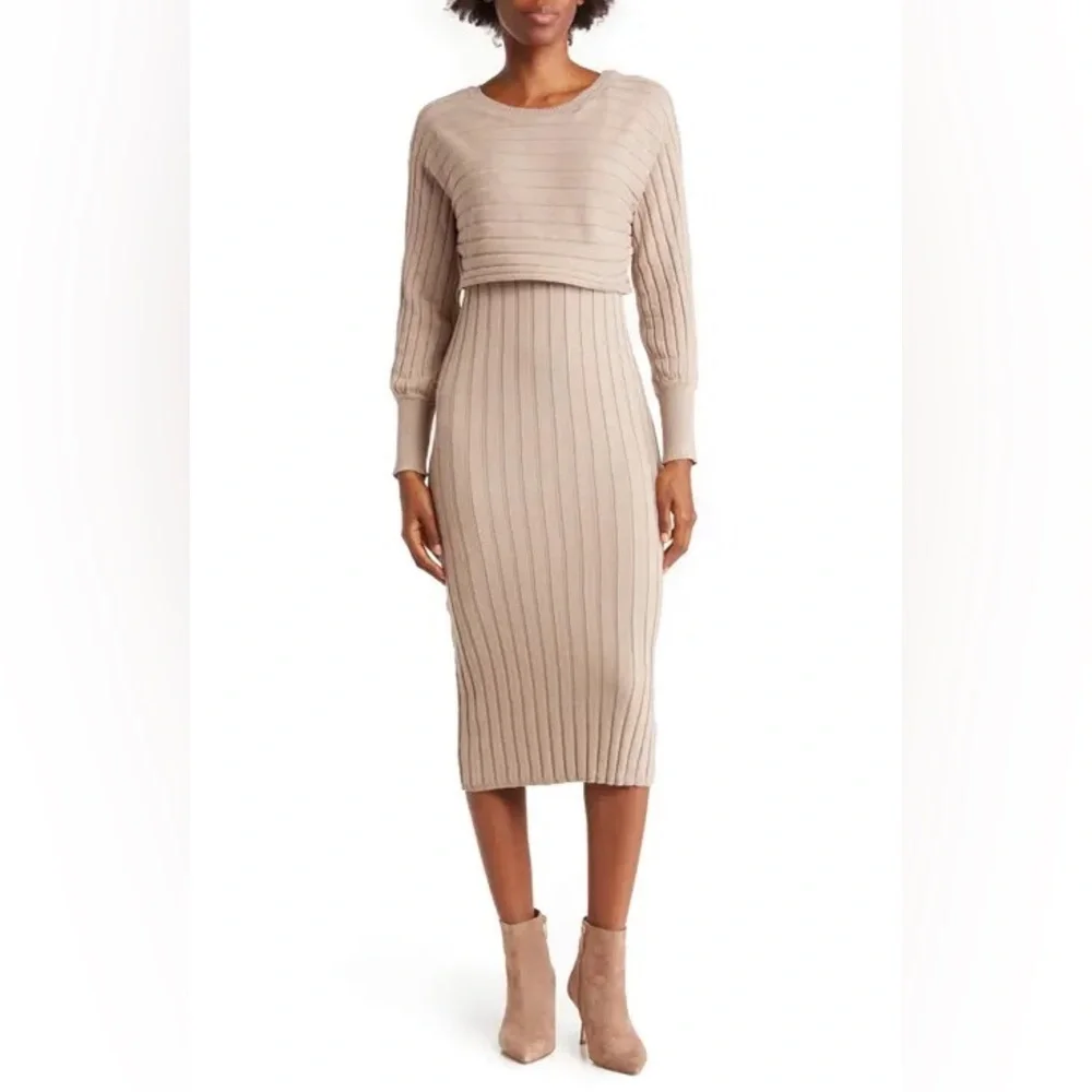 Stitchdrop | All In One Rib Midi Dress - Picture 1 of 2